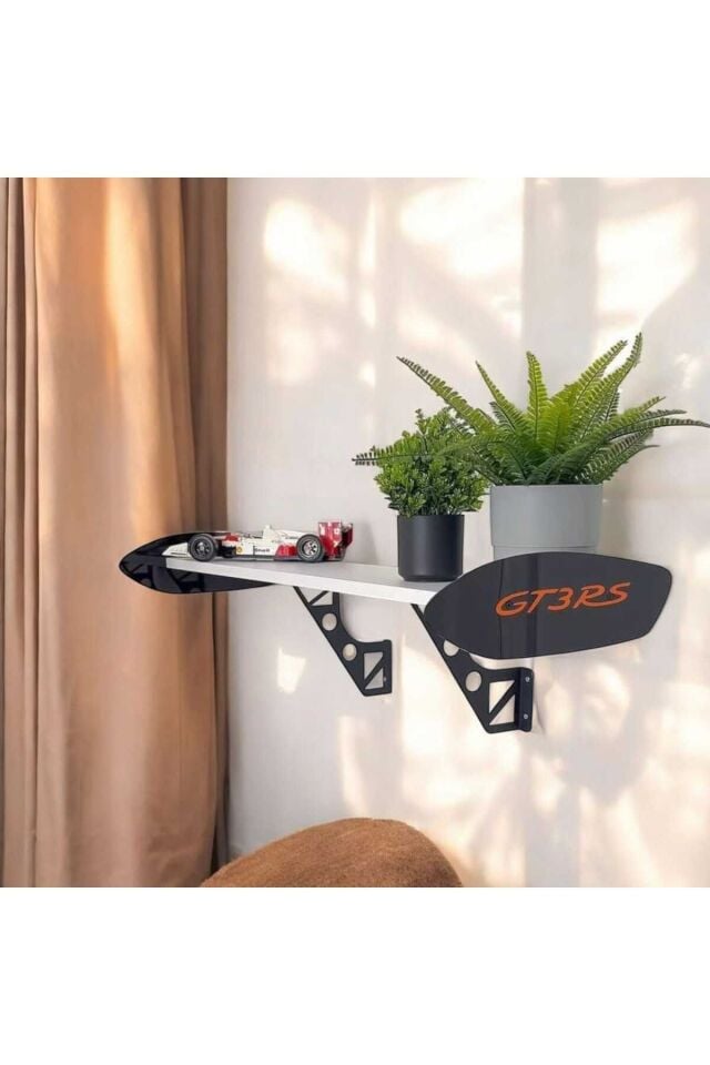Araç Oyuncak Araba Spoiler Desenli Farklı Duvar Rafı 1 Metre