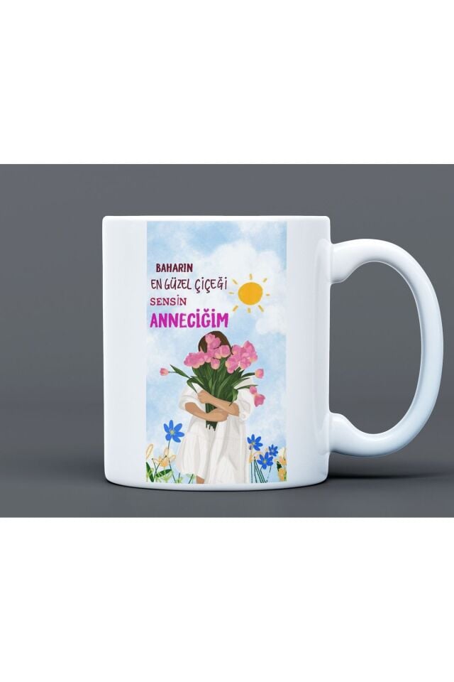 Anneler Günü Hediye Büyük Boy Porselen Kupa Bardak