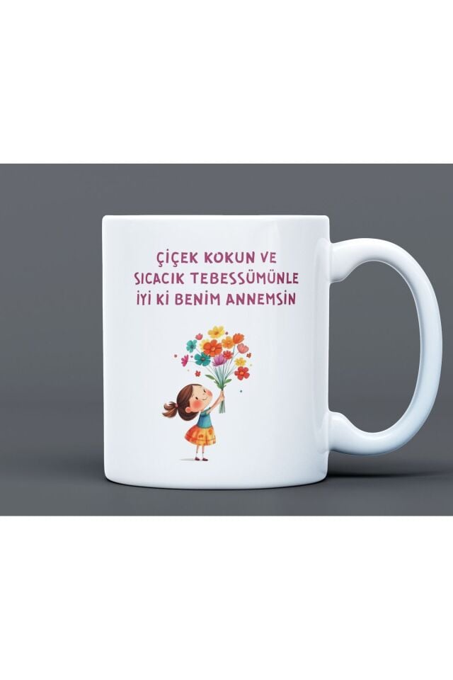 Anneler Günü Hediye Büyük Boy Porselen Kupa Bardak