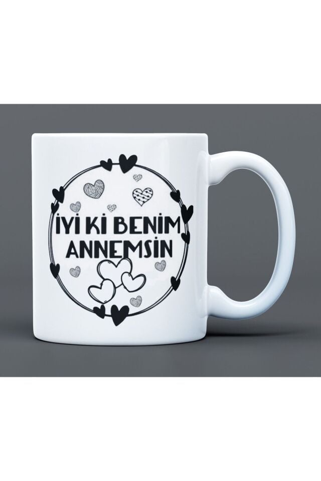Anneler Günü Hediye Büyük Boy Porselen Kupa Bardak