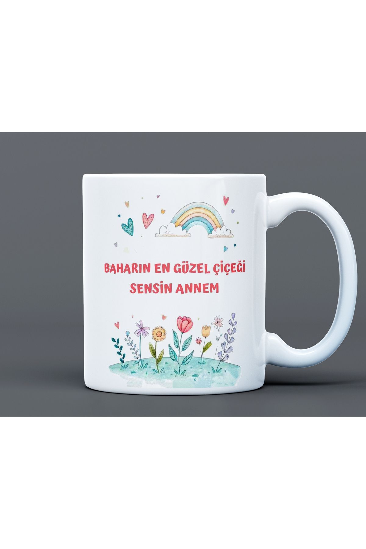 Anneler Günü Hediye Büyük Boy Porselen Kupa Bardak